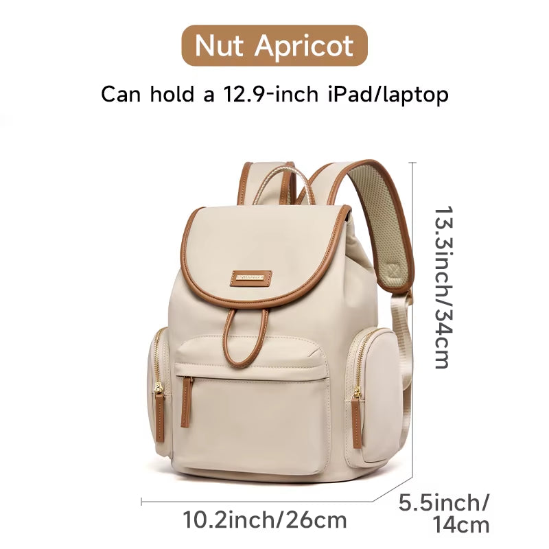 Simradia Oxford Waterproof Lady Backpack 14 Inch Laptop Backpacks for Women Simple Travel Bag School Backpack for Girls