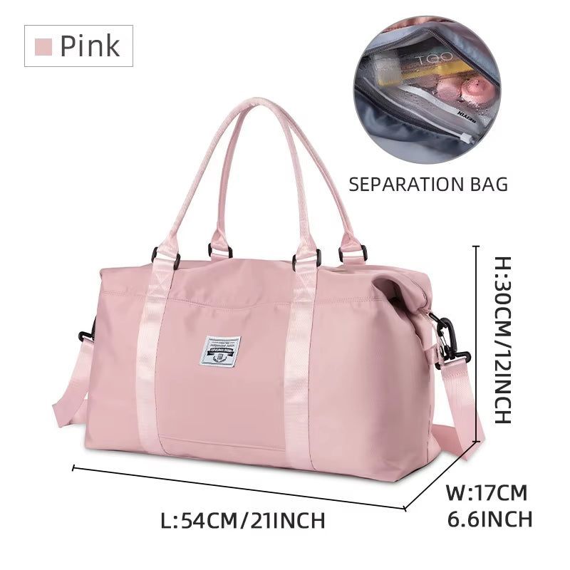 Custom Logo Waterproof Duffel Bag Travel Bag Outdoor for Woman Gym Bags Sports Yoga Handbags for Girl