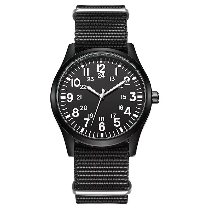 Chic Nylon Leather Quartz Watches Men Movement Watches Wrist Waterproof Minimalist Sports Wristwatch