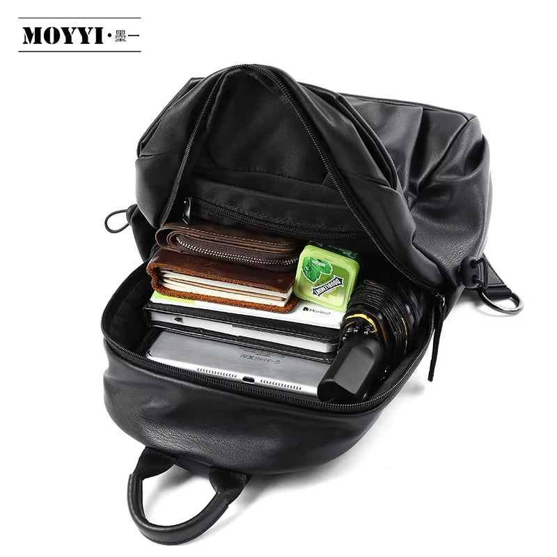 PU Leather Waterproof Mobile Phone Crossbody Bag Messenger Shoulder Bags Custom Chest Bag for Men