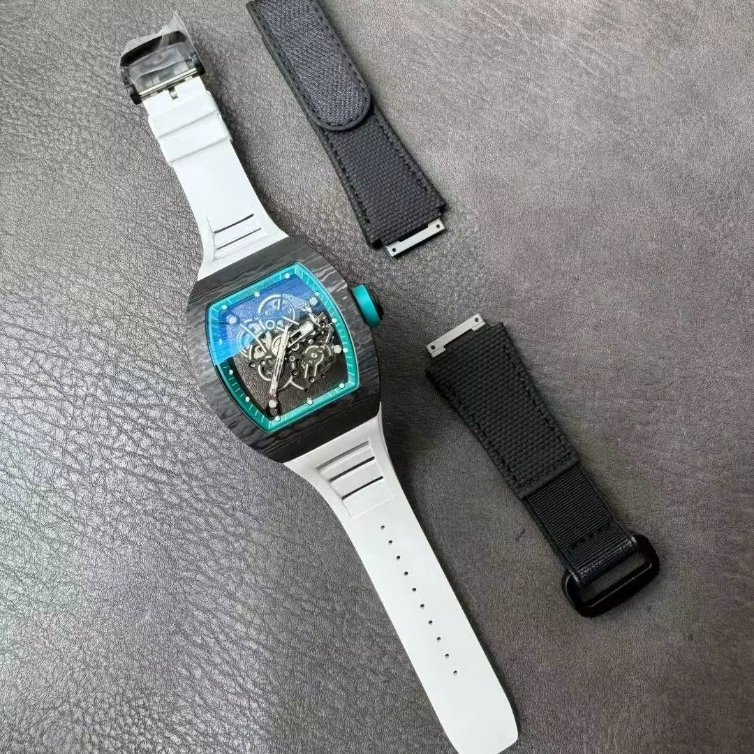 YRM055 Tourbillon Watch Abu Dhabi NTPT Carbon Fiber Raw Material Case High Quality Men'S Watch Luxury Mechanical Watch