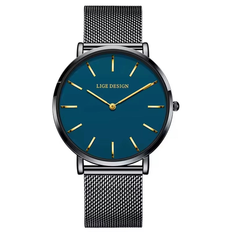 LIGE 89191 Elegant Women Watches Fashion Simple Ladies Quartz Clock Lady Wristwatch Waterproof Ultra-Thin Watch Relogio Feminino