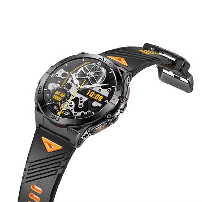 TKYUAN 2025 Military-Grade Durable Smartwatch with Amoled Screen 600Mah Battery Flashlight Fitness Tracker Sport Smart Watch