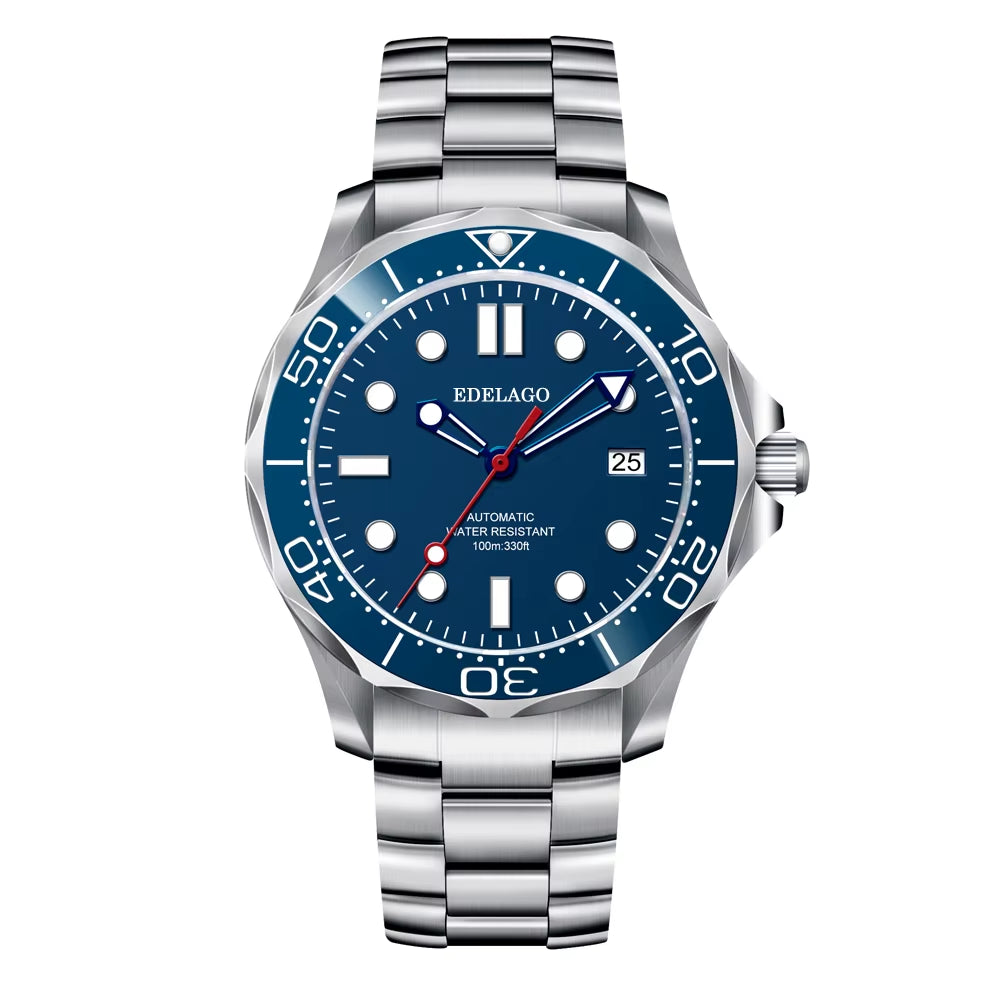 EDELAGO Kinetic Energy Series NH35/2824/8500 Luxury Ceramic Seahorse Mechanical Diving Watch Fashion Sports Men'S ROLE Watch