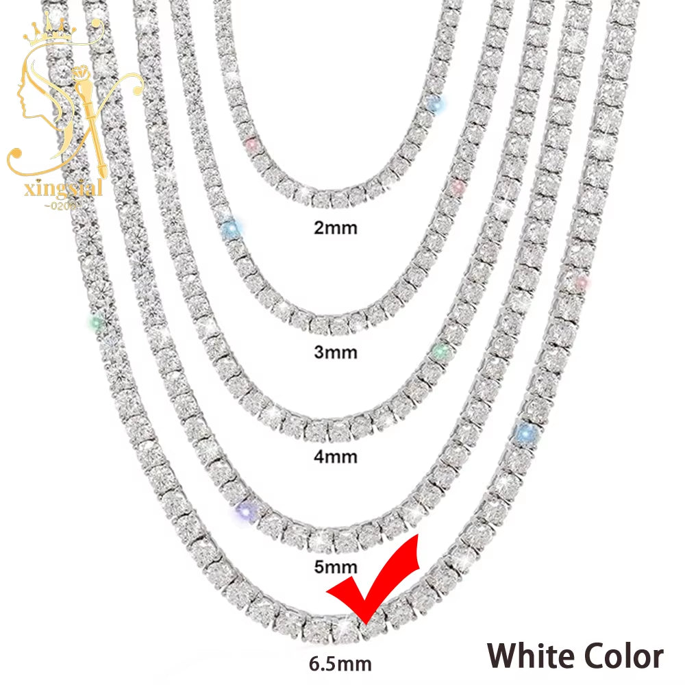 Wholesale Luxury Men Women Hip Hop Fine Jewelry 2Mm 3Mm 4Mm 5Mm Diamond 925 Silver Bracelet VVS Moissanite Tennis Chain Necklace