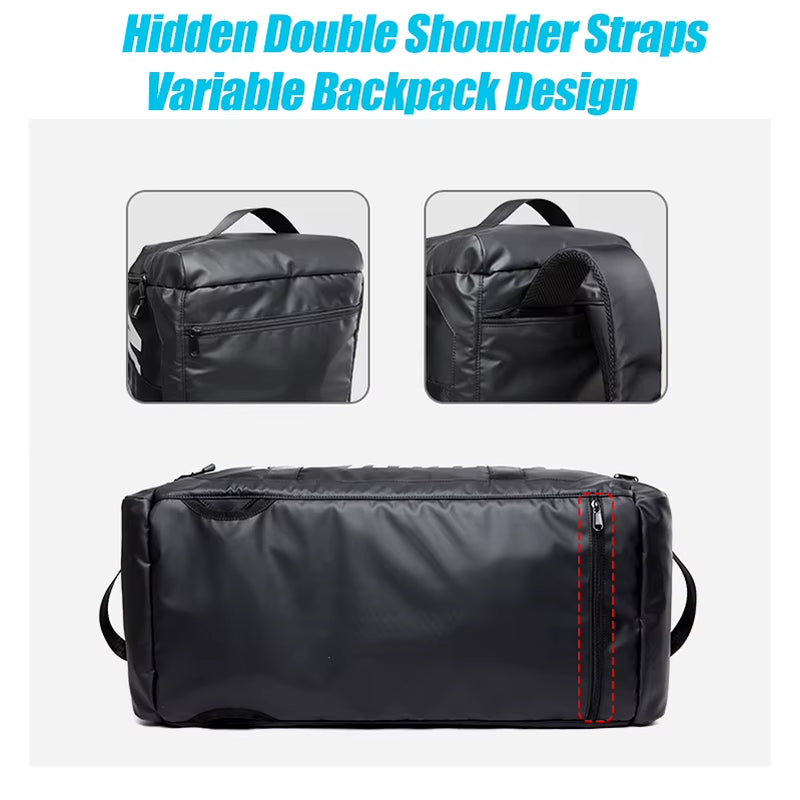Large Capacity Unisex Duffel Bags Multi-Function Travel Bag Backpack Oxford Zipper Outdoor Gym Bags Sports Men'S Tote Handbag