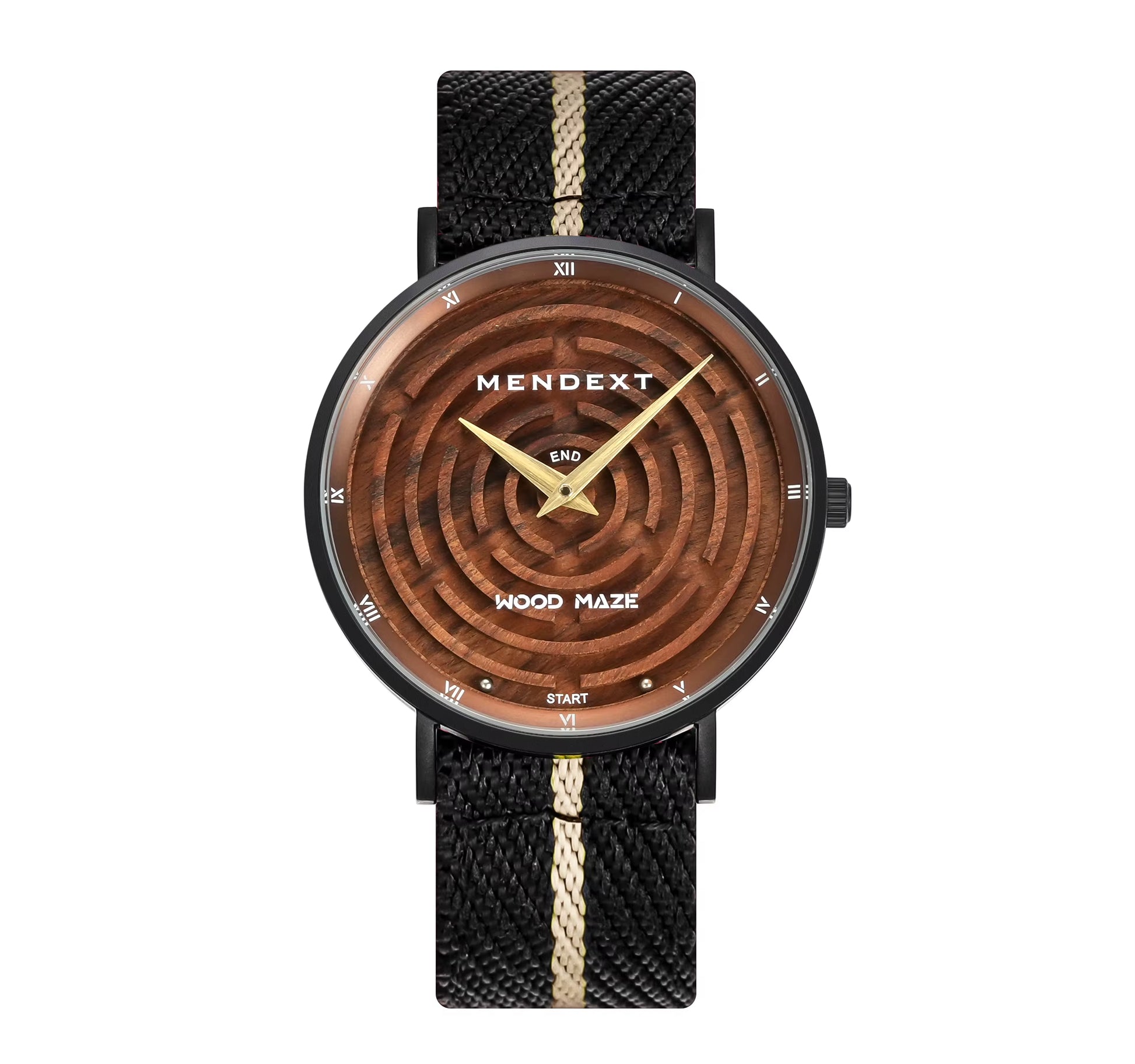 Black Myth Maze Game Sapphire Crystal 316L Stainless Steel Quality Quartz Movt Wooden Men Watch Muti-Color Hemp Rope Wrist Watch