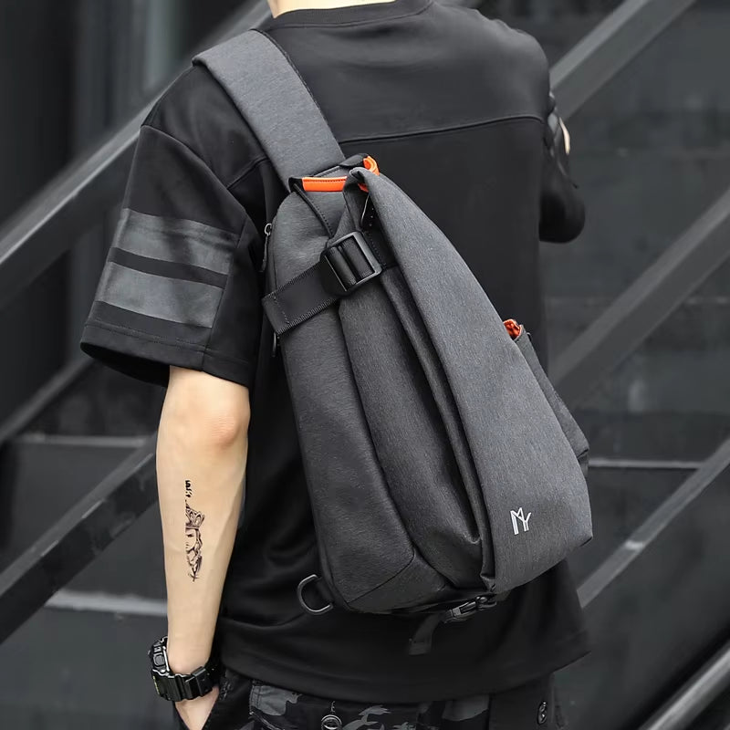 MOYYI Crossbody Bags for Men Sling Backpack Travel Hiking Pickleball Paddle Bag