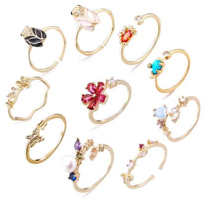 Jewelry Micro Pave Cubic Zirconia Adjustable Toe Rings for Women Girls Band Open Toe Ring Women Gift Jewelry