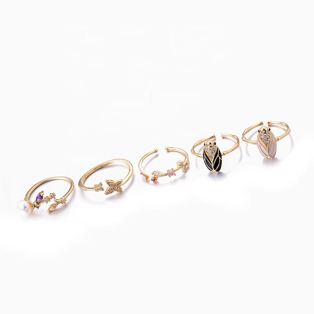 Jewelry Micro Pave Cubic Zirconia Adjustable Toe Rings for Women Girls Band Open Toe Ring Women Gift Jewelry