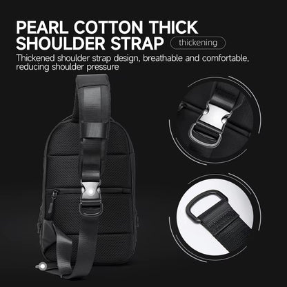 MOYYI Oxford Large Chest Bag for Men Sports Outdoor Sling Chest Bags for Travel Waterproof Men'S Crossbody Shoulder Bag