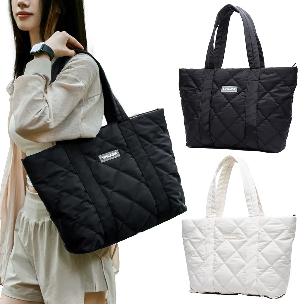 Puffy Bag Lightweight Quilted Tote Bags Puffy Shoulder Bag for Women Crossbody Purse Padded Handbag