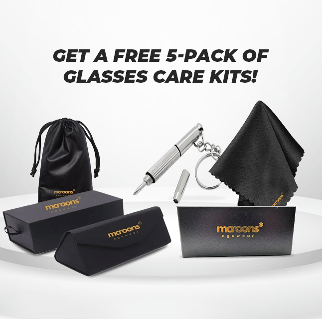 MCROONS glasses accessory case and cleaning cloth