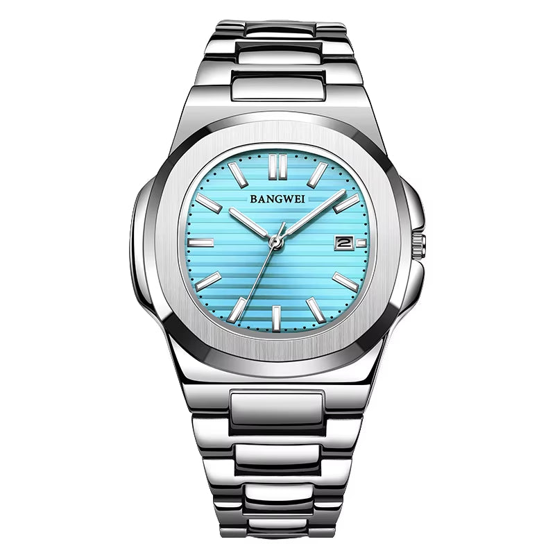 2025 New Hot Selling Luxury Men'S Business Wrist Watch Retro Square Waterproof Luminous Quartz Watch for Men