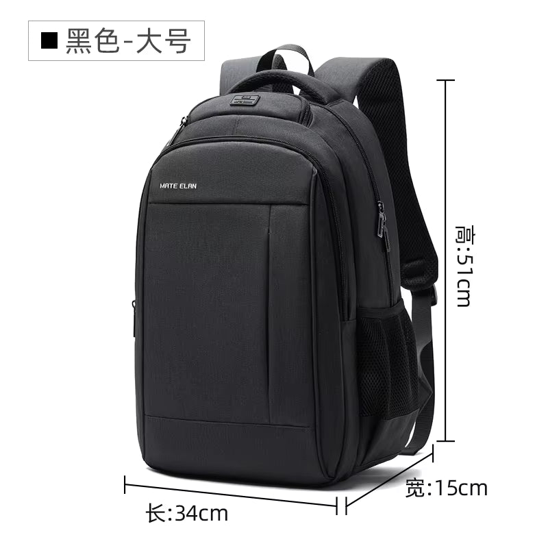Mate Elan Large Capacity 15.6 Inch Laptop Backpack anti Theft Business Backpacks for Men Waterproof School Men'S Travel Bags