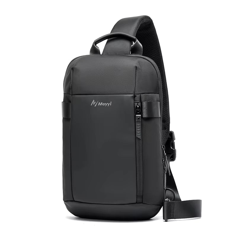 MOYYI Multi-Functional Zipper Chest Bag for Men Travel Men'S Crossbody Bag Anti-Theft Sling Shoulder Bag