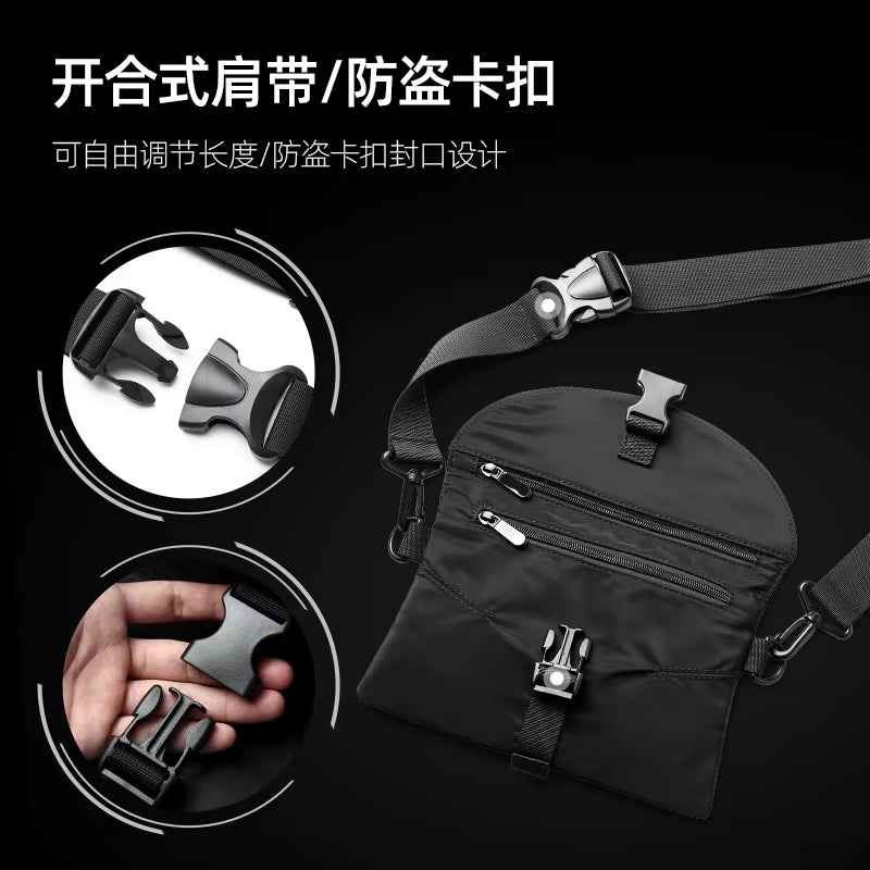 Trend Custom Logo Small Crossbody Bag Fashion Nylon Waist Bag for Men Waterproof Men'S Fanny Pack Sling Bags
