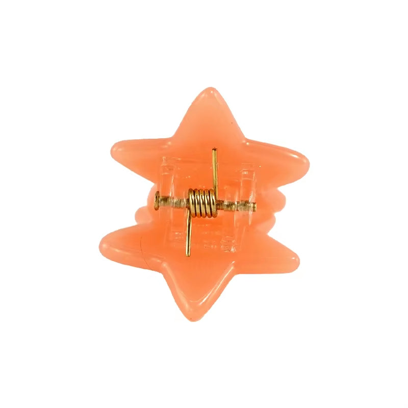 CANYUAN Korean Simple Style 3Cm Cute Five-Pointed Star Acetate Hair Claw Hot Sale Mini Claw Clip for Ladies Bangs Customizable