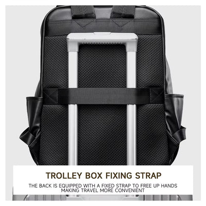 Eco-Friendly PU Leather Backpack for Travel Backpack Bags for Men Laptop Backpack