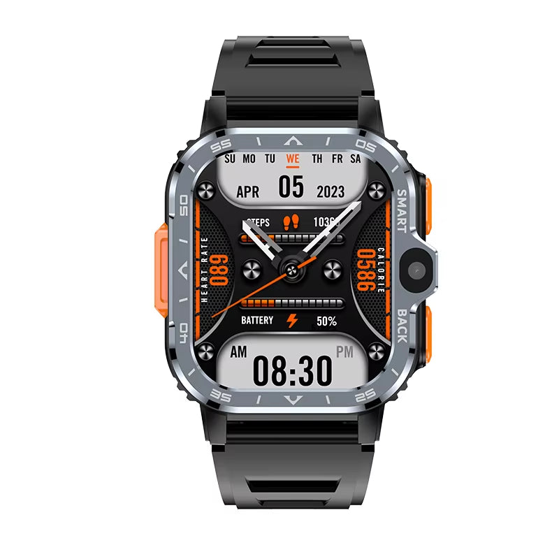 PGD 4G Smart Watch 2024 16GB or 64GB GPS Sport Men Sim Card Android Phone Smartwatch Dual Camera 2.03 Inch Video Call 800Amh