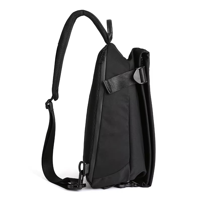 Korean Unisex Crossbody Bags Chest Bags Black White Bags Custom Single Shoulder Waterproof Polyester Fashionable Unisex Handbags