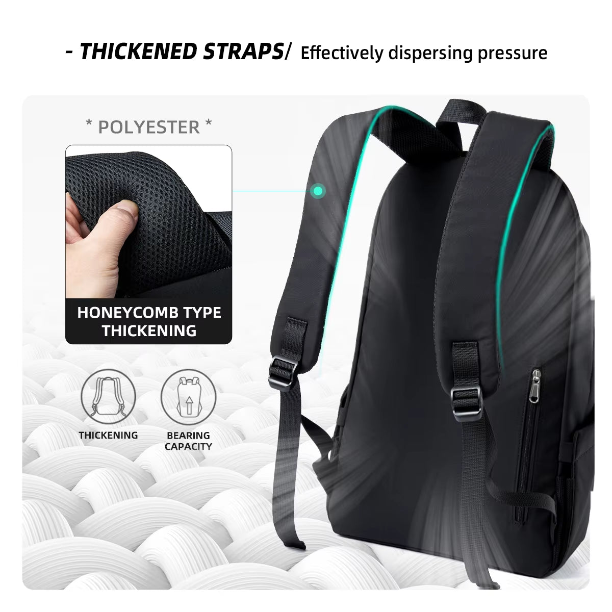 New Men'S Backpack Large Capacity Casual Bags for Men Trendy Sports Lightweight Laptop Backpack