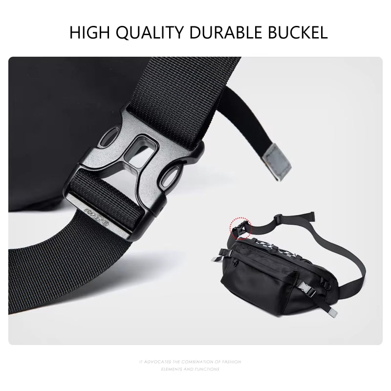 MOYYI Oxford Travel Sport Waist Bags for Men Shoulder Bags Men Crossbody Bags