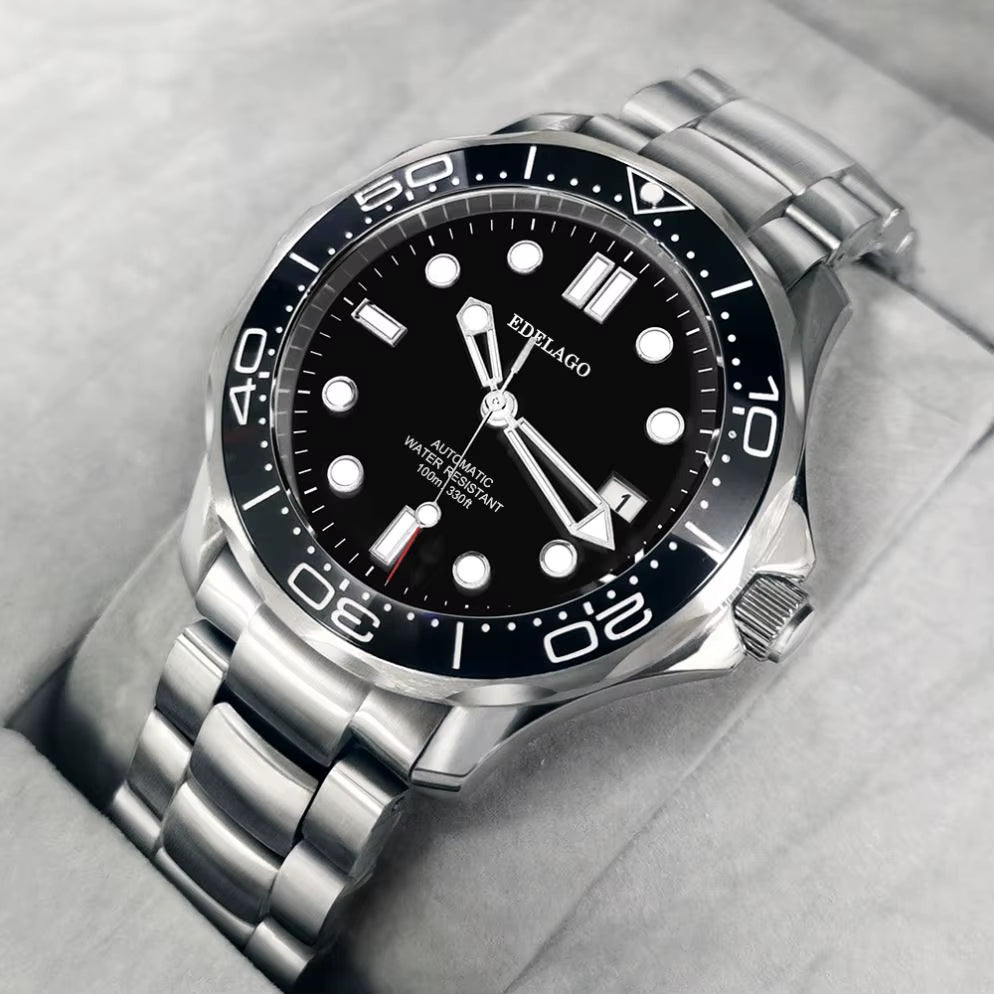 EDELAGO Kinetic Energy Series NH35/2824/8500 Luxury Ceramic Seahorse Mechanical Diving Watch Fashion Sports Men'S ROLE Watch