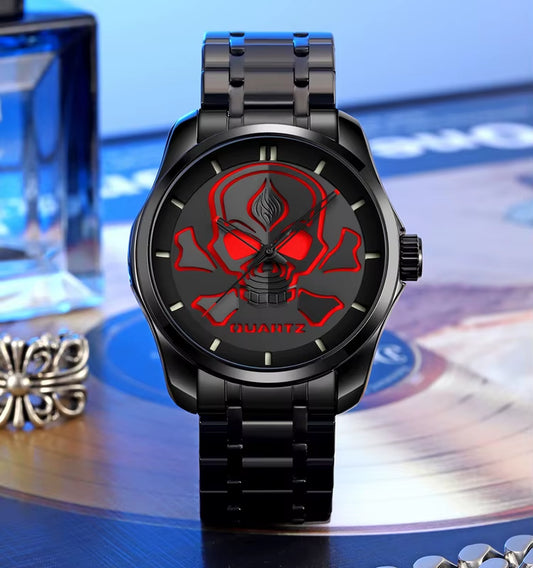 Wholesale SKMEI 9358 Skeleton Skull Hollow Face Fashion Sport Customize OEM Factory Men Quartz Watch Wrist