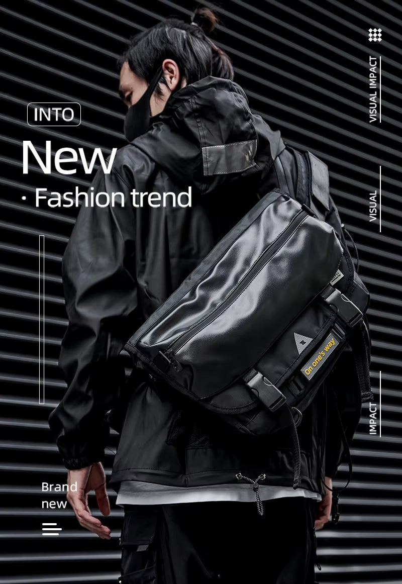 MOYYI Messenger Bags Large Capacity Male Tourist Cycling Messenger Bags for Men Sling Crossbody Bag
