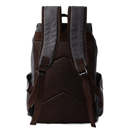 Multifunctional Wholesale Canvas Backpack with High Capacity and Diversified Pockets Suit for School