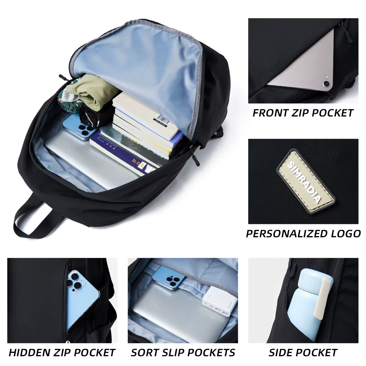 New Men'S Backpack Large Capacity Casual Bags for Men Trendy Sports Lightweight Laptop Backpack