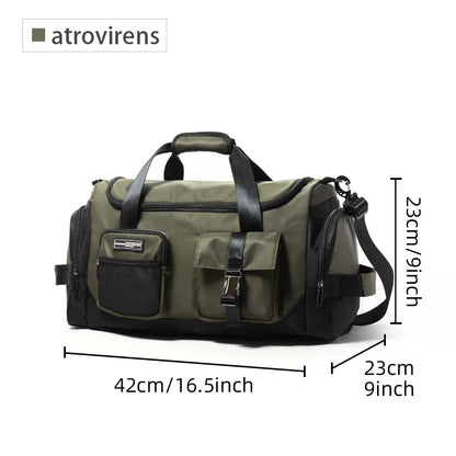 MOYYI Unisex Large Capacity Oxford Duffel Bag Outdoor National Carry on Backpack Men Zipper Sports Travel Bags Fitness Gym Bags