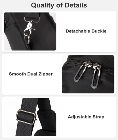 Newest No Logo Pure Waterproof Chest Bag Travel Siger Shoulder Bag School Chest Sling Bag for Women Men