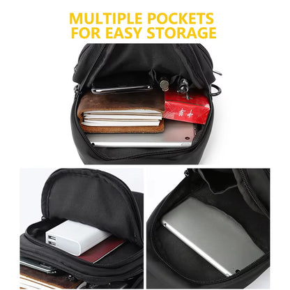MOYYI Chest Bags for Men Crossbody Bags for Sport Outdoors Sling Bags