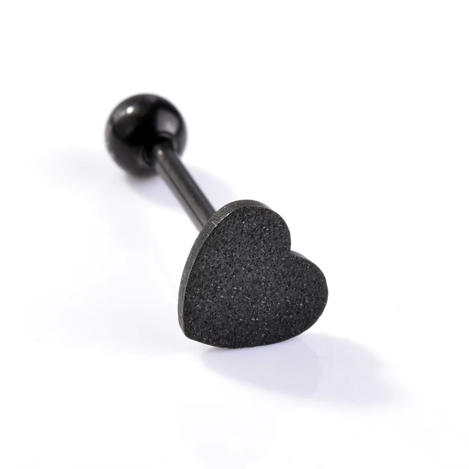 European and American Tongue Rings Fashion High Quality Stainless Steel Heart Shape Tongue Rings Jewelry