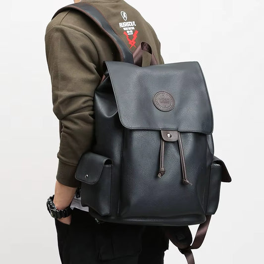 New Fashion Wholesale Waterproof Backpack Black Business School Men Designer Leather Backpacks