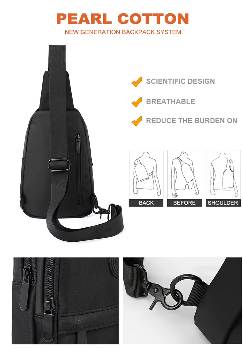 MOYYI Crossbody Sling Bag Sport Outdoor Shoulder Bags for Men Sling Bags