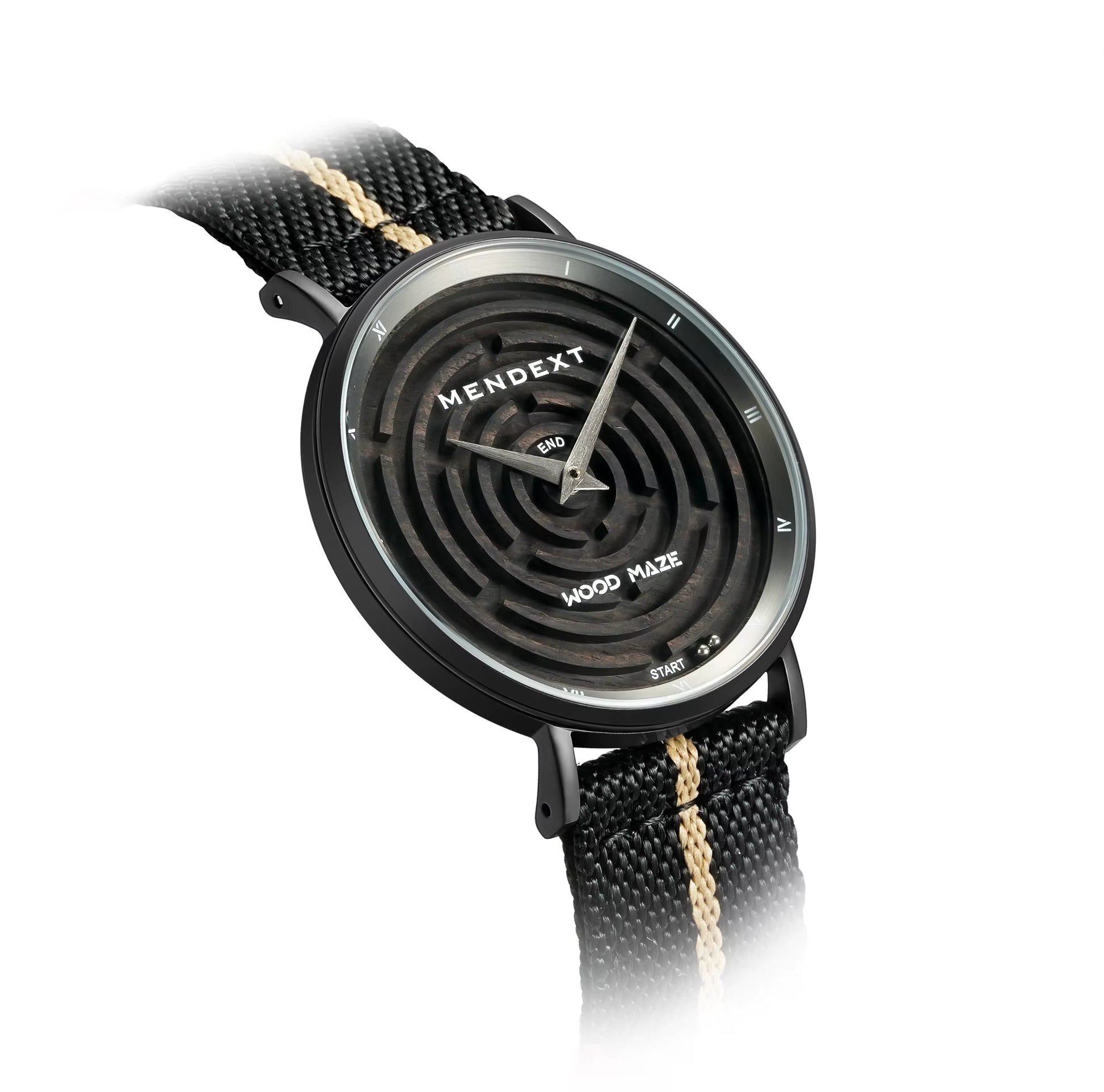 Black Myth Maze Game Sapphire Crystal 316L Stainless Steel Quality Quartz Movt Wooden Men Watch Muti-Color Hemp Rope Wrist Watch