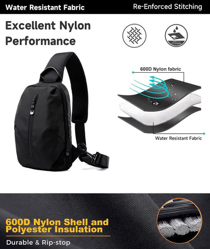 MOYYI Wholesale Waterproof Crossbody Bags for Men Outdoor Chest Sling Bags