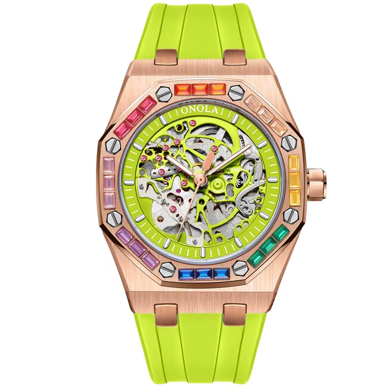 ONOLA 3834D Leisure Luminous Sports Waterproof Watch Men Customisable Build Your Own Mechanical Automatic Watch