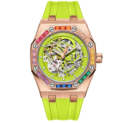 ONOLA 3834D Leisure Luminous Sports Waterproof Watch Men Customisable Build Your Own Mechanical Automatic Watch