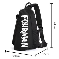 Korean Unisex Crossbody Bags Chest Bags Black White Bags Custom Single Shoulder Waterproof Polyester Fashionable Unisex Handbags