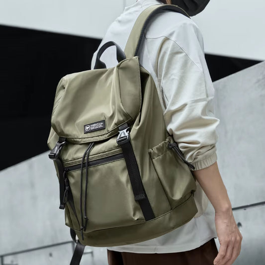 YMOIAT Casual Oxford Sports Backpack for Men Waterproof Zipper Laptop Backpacks Outdoor Travel Men'S Bag Rucksack