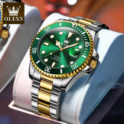 OLEVS 6650 Men'S Watch Top Diving Sports Men'S Automatic Mechanical Watch Fashion Business Date Waterproof Luminous Watch
