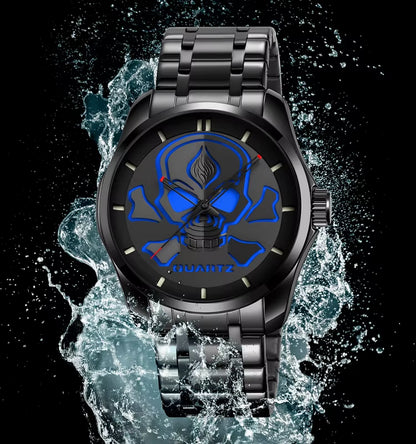 Wholesale SKMEI 9358 Skeleton Skull Hollow Face Fashion Sport Customize OEM Factory Men Quartz Watch Wrist