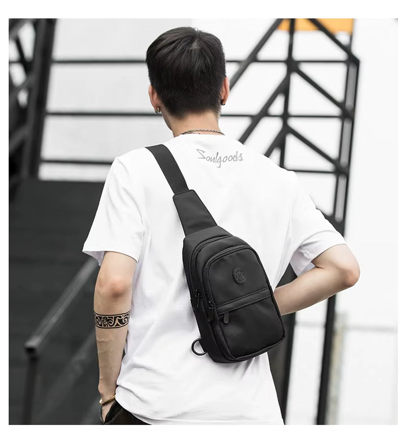 Hot Sale Bulk Goods Messenger Men'S Bag Custom LOGO Crossbody Shoulder Bag Sport Oxford Waterproof Chest Bags Outdoor