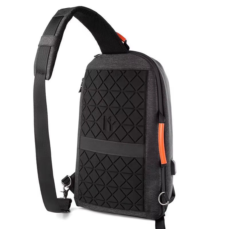 Crossbody Sling Backpack for Men and Women Lightweight Shoulder Backpack with USB Charge