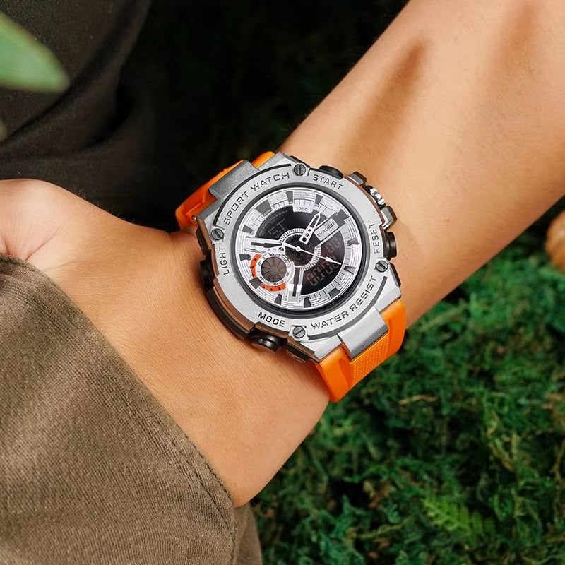 1809B Colorful Alloy Case Waterproof Fashion Watches Luxury Digital Watch Outdoor Sport Men Watch Chronograph