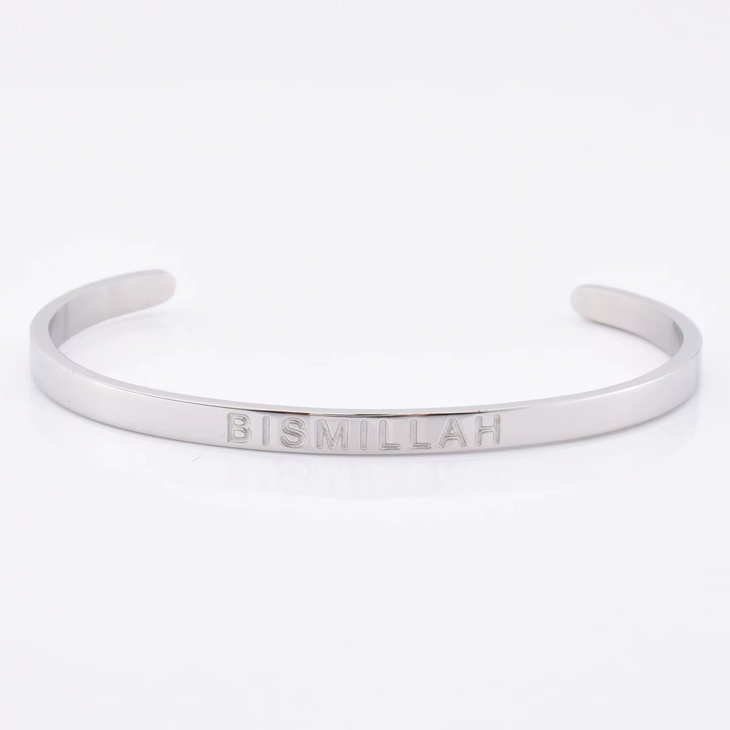 High Quality Engraved Words Logo Gold Plated Woman Mens Custom Logo Stainless Steel Bracelet Gold Cuff Bangle